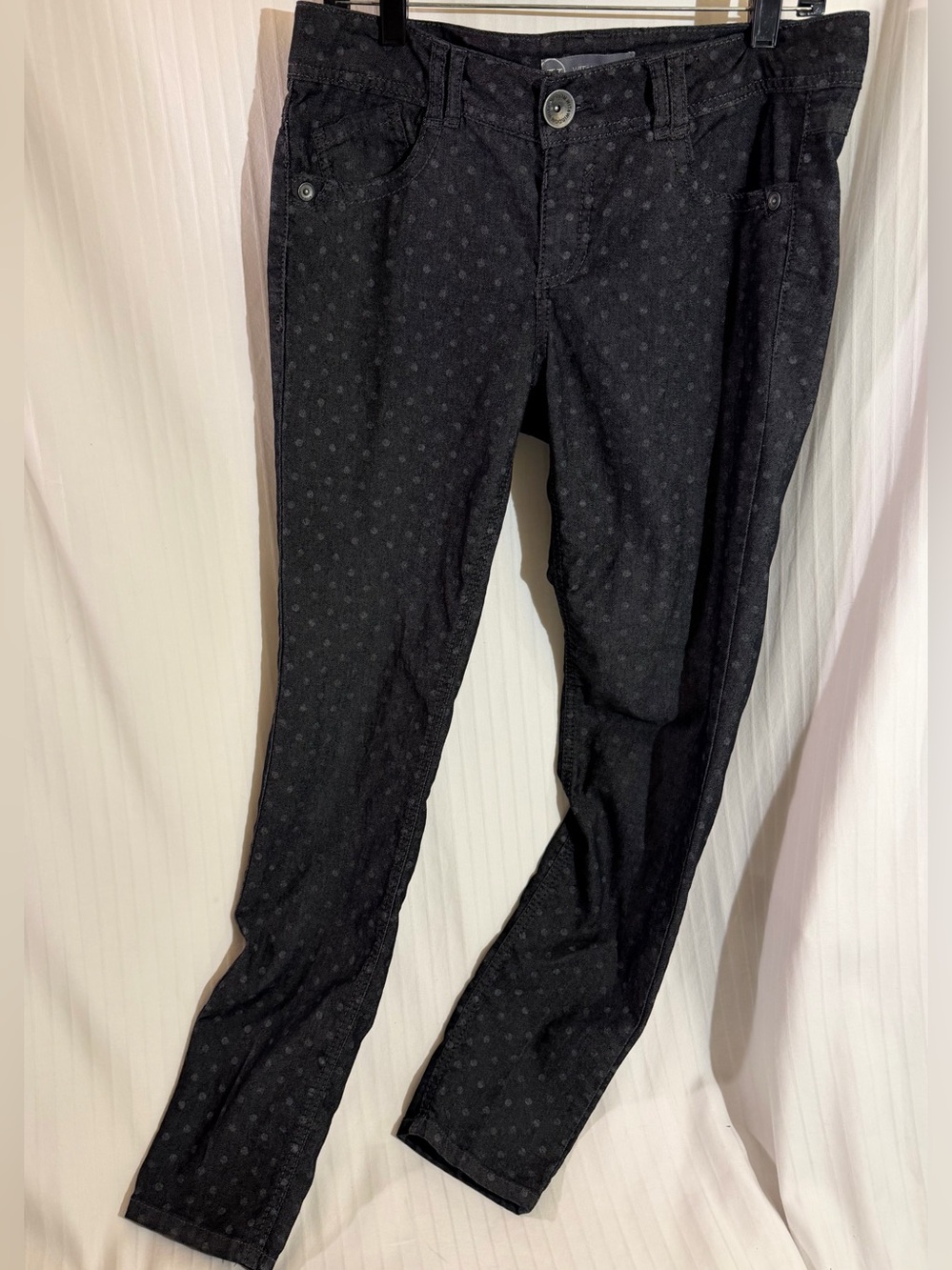 Wit & Wisdom subtle polka dot blue pants jeans women’s size 8